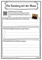 Vorschau - Unterrichtsreihen - Die Sendung mit der Maus Lückentext mit Wortspeicher Hörverstehen und Suchsel - Seite 3
