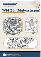 Vorschau - Mal- und Bastelvorlagen - WM 2026 Malvorlagen – 20+ Malvorlagen (inkl. Flaggen-Quiz ⚽🏆) | Grundschule - Seite 1