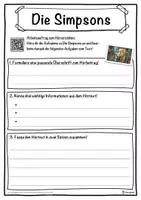 Vorschau - Unterrichtsreihen - Die Simpsons Lückentext mit Wortspeicher Hörverstehen und Suchsel - Seite 3