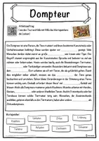 Vorschau - Unterrichtsreihen - Dompteur Lückentext mit Wortspeicher Hörverstehen und Suchsel - Seite 1