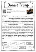 Vorschau - Unterrichtsreihen - Donald Trump Lückentext mit Wortspeicher Hörverstehen und Suchsel - Seite 1