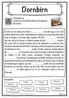 Vorschau - Unterrichtsreihen - Dornbirn Lückentext mit Wortspeicher Hörverstehen und Suchsel - Seite 1