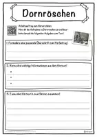 Vorschau - Unterrichtsreihen - Dornröschen Lückentext mit Wortspeicher Hörverstehen und Suchsel - Seite 3