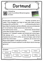 Vorschau - Unterrichtsreihen - Dortmund Lückentext mit Wortspeicher Hörverstehen und Suchsel - Seite 1