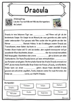 Vorschau - Unterrichtsreihen - Dracula Lückentext mit Wortspeicher Hörverstehen und Suchsel - Seite 1