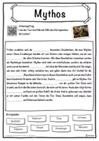Vorschau - Unterrichtsreihen - Mythos Lückentext mit Wortspeicher Hörverstehen und Suchsel - Seite 1