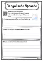 Vorschau - Unterrichtsreihen - Bengalische Sprache Lückentext mit Wortspeicher Hörverstehen und Suchsel - Seite 3