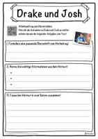 Vorschau - Unterrichtsreihen - Drake und Josh Lückentext mit Wortspeicher Hörverstehen und Suchsel - Seite 3
