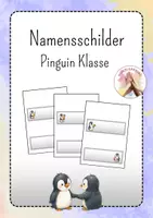 Vorschau - Poster - Pinguin Klasse: Namensschilder - Deckblatt