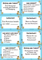 Vorschau - Quiz - Animation – 24 Quizkarten | Quiz | Film, Medien & Kreativität - Seite 1
