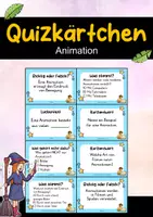 Vorschau - Quiz - Animation – 24 Quizkarten | Quiz | Film, Medien & Kreativität - Deckblatt