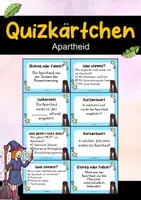 Vorschau - Quiz - Apartheid – 24 Quizkarten | Quiz | Geschichte, Menschenrechte & Südafrika - Deckblatt