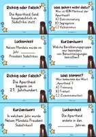 Vorschau - Quiz - Apartheid – 24 Quizkarten | Quiz | Geschichte, Menschenrechte & Südafrika - Seite 3