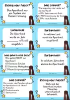 Vorschau - Quiz - Apartheid – 24 Quizkarten | Quiz | Geschichte, Menschenrechte & Südafrika - Seite 1