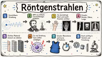 Vorschau - Arbeitsblätter - Arbeitsblätter zum Thema "Röntgenstrahlen" + Lösung & MP3 + Mindmap + Infografik - Seite 1