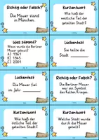 Vorschau - Arbeitsblätter - Berliner Mauer – Materialpaket | Wissenskartei, Lückentext & Quizkarten - Seite 3