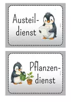 Vorschau - Poster - Pinguin Klasse: Klassendienste - Seite 1