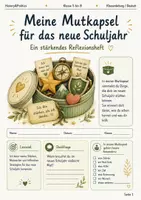 Vorschau - Arbeitsblätter - Meine Mutkapsel Arbeitsheft Klasse 5 bis 8 für Schuljahresende und neues Schuljahr - Deckblatt