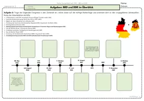 Vorschau - Arbeitsblätter - DDR BRD Zeitleiste & Kreuzworträtsel Arbeitsblatt | Wiederholung Deutschland nach 1945 AB13 - Seite 3