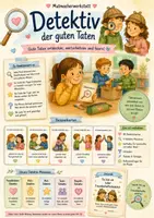 Vorschau - Spiele - Detektiv der guten Taten – 30 Detektiv-Missionskarten für Klassenrat & soziales Lernen | Grundschule - Deckblatt