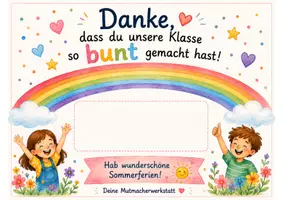 Vorschau - Bildkarten - Sommerferien - Geschenk – Danke - Abschiedsgeschenk - Ferien - Seite 2