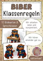 Vorschau - Bildkarten - Biberklasse Klassenregeln Klassentier Biber - Deckblatt