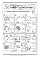 Vorschau - Stundenentwürfe - Rhythmusbausteine Herbst – Differenzierte Arbeitsblätter, Rhythmuskarten, Body Percussion und Tafelmaterial für die Grundschule - Seite 2