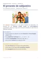 Vorschau - Arbeitsblätter - Subjuntivo presente - Spanisch Klasse 10 - Seite 1