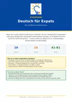 Vorschau - Arbeitsblätter - Deutsch für Expats – Der komplette 10-Wochen-Intensivkurs (A1–B1) - Deckblatt