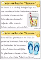 Vorschau - Arbeitsblätter - Abschreibkartei Sommer Druckschrift Klasse 2-3 | Deutsch - Seite 2