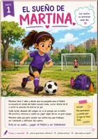 Vista previa - Refuerzo / NEE / Materiales de apoyo - MARTINA QUIERE JUGAR A FÚTBOL - página 1