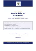 Vorschau - Arbeitsblätter - Konjunktiv im Hauptsatz Lateinarbeitsblätter Klasse 8 - Deckblatt
