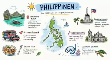 Vorschau - Arbeitsblätter - Arbeitsblätter zum Thema "Philippinen" (Lückentext, Hörverstehen) + Lösung & MP3 + Infografik - Seite 1
