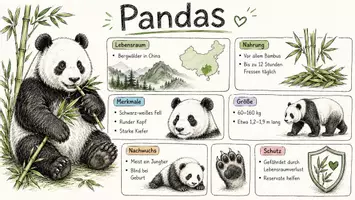 Vorschau - Arbeitsblätter - AB mit Fragen zum Thema "Pandas" + Lösungsblatt + Infografik - Seite 1