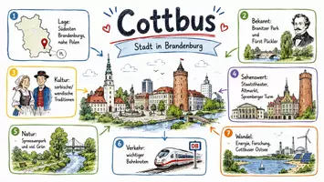 Vorschau - Arbeitsblätter - Lernposter + AB mit Fragen zum Thema "Cottbus" + Lösungsblatt + Infografik - Seite 2