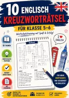 Vorschau - Arbeitsblätter - 10 Englisch-Kreuzworträtsel für Klasse 5–6 - Deckblatt