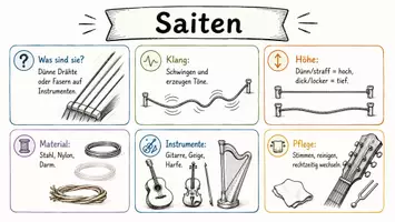 Vorschau - Arbeitsblätter - Arbeitsblatt "Saiten" + Onlineübung & MP3 + Infografik - Seite 2