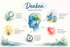 Vorschau - Arbeitsblätter - Arbeitsblätter zum Thema "Denken" + Lösung & MP3 + Infografik - Seite 3