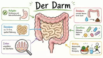Vorschau - Arbeitsblätter - Arbeitsblatt zum Thema "Darm" + Onlineübung & MP3 + Mindmap + Infografiken - Seite 1