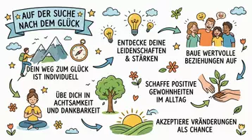 Vorschau - Arbeitsblätter - Lernposter + Arbeitsblatt "Auf der Suche nach dem Glück" + interaktive Lösung & MP3 + Mindmap + Infografik - Seite 2