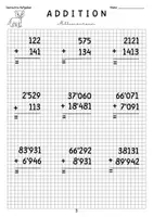 Vorschau - Arbeitsblätter - Schriftliche Addition mit Lösungen - Seite 3
