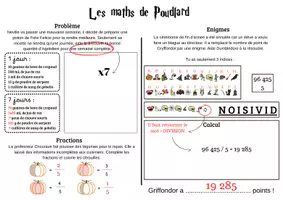 Aperçu - Feuilles d'exercices - Les maths de Poudlard - Révisions ludiques - Page 2