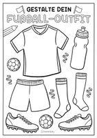 Vorschau - Mal- und Bastelvorlagen - Gestalte dein Fußball Outfit - Schnelle Kunstidee für die WM 2026 & Sommer - Seite 3