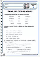 Vista previa - Unidades / Secuencias / Situaciones de Aprendizaje - Familias de palabras: léxico y vocabulario - Portada