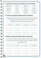 Vista previa - Unidades / Secuencias / Situaciones de Aprendizaje - Familias de palabras: léxico y vocabulario - página 1