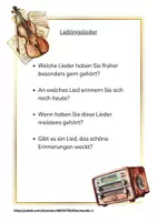 Vorschau - Aufgabenkarten - Aktivierungskarten Musik Beschäftigung für Senioren - Seite 1
