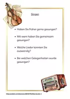 Vorschau - Aufgabenkarten - Aktivierungskarten Musik Beschäftigung für Senioren - Seite 3