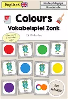 Vorschau - Spiele - Colours Farben Vokabelspiel Zonk - Englisch - Deckblatt
