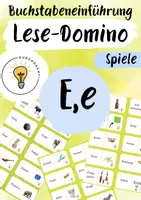 Vorschau - Spiele - Buchstabeneinführung E - Buchstabe E - Lese-Domino E - Deckblatt