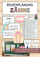 Vorschau - Stundenentwürfe - Materialpaket: Zähne - Unterrichtsreihe, UB-Stunde und Material - Deckblatt